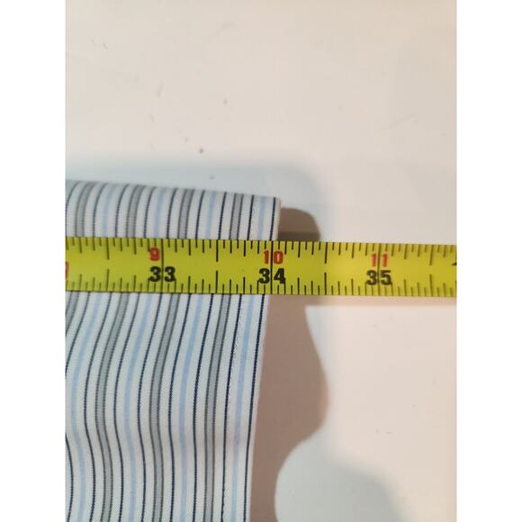 Brooks Brothers Shirt Mens 15.5 34 Medium Blue Gray Striped Regent Dress Preppy - Picture 7 of 9